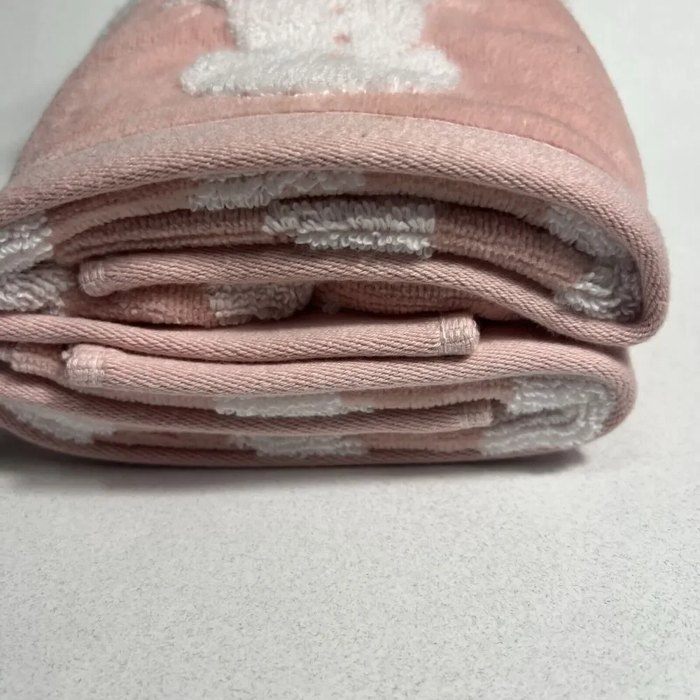 Snowman Pink White Winter‎ Plush Bathroom Hand Towels 2 Pack Caro Home Frosty